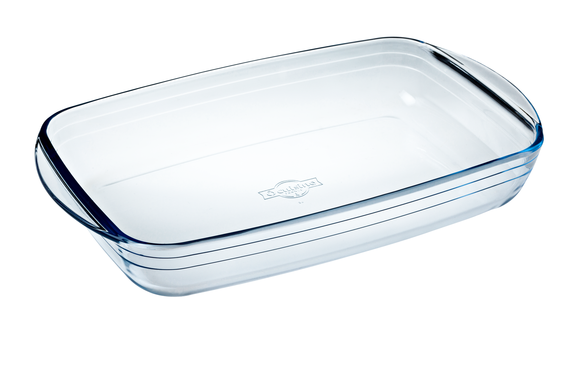Rectangular ÔCuisine glass roaster on a white background