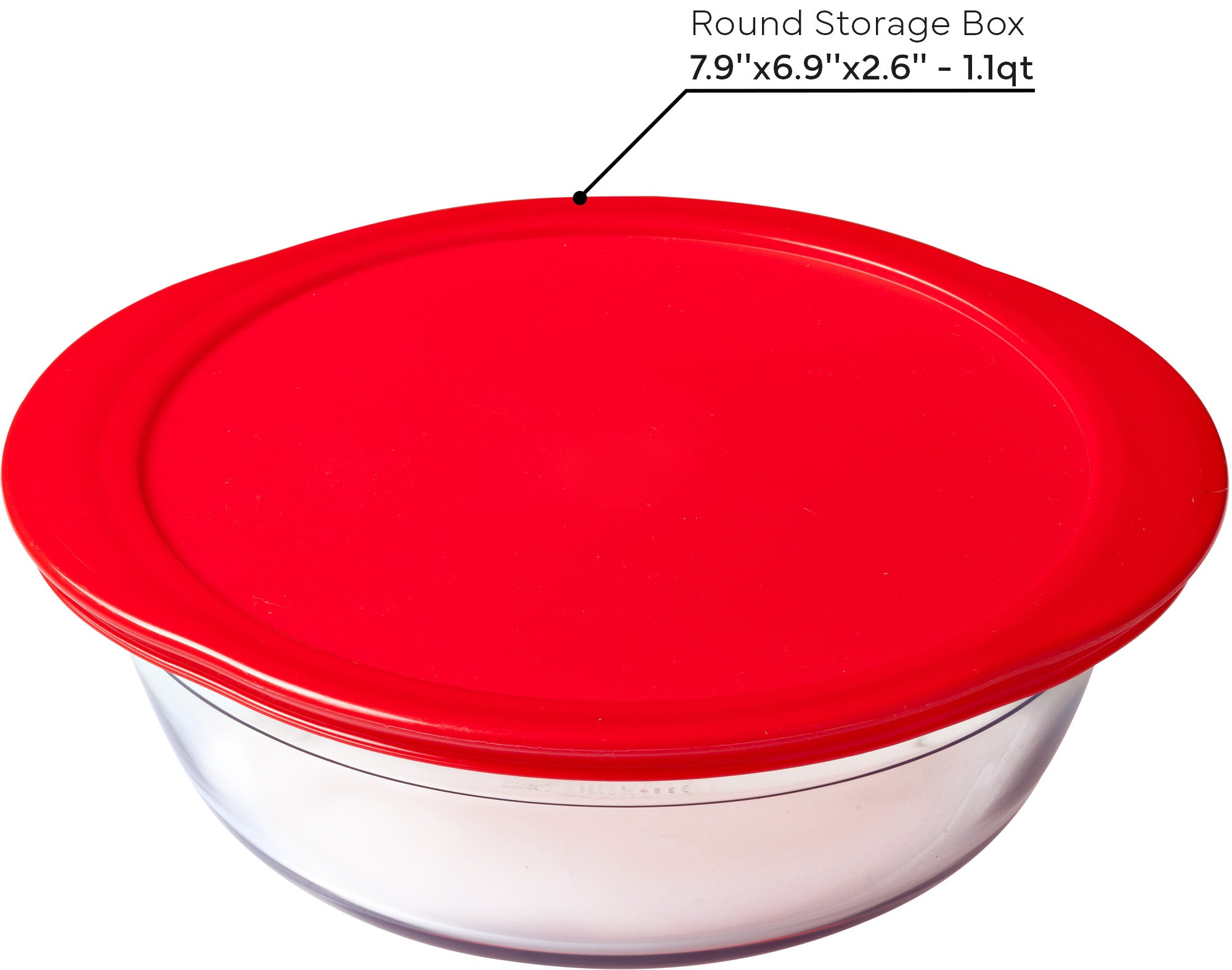 Glass Round Storage Box with Lid
