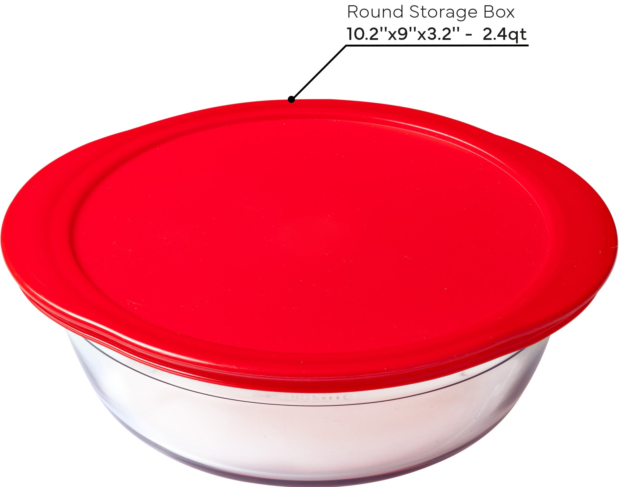 Glass Round Storage Box with Lid