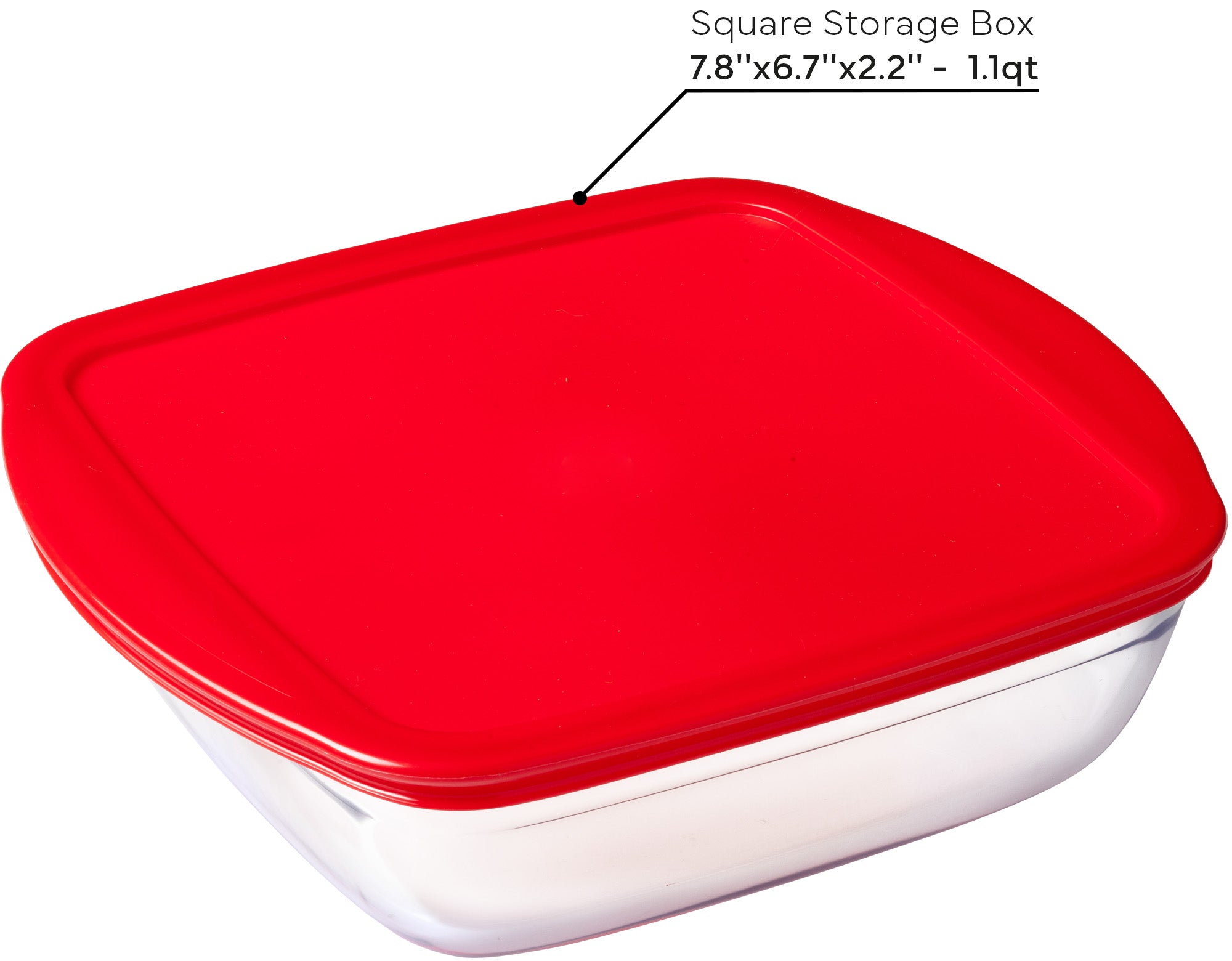 Glass Square Storage Box with Lid