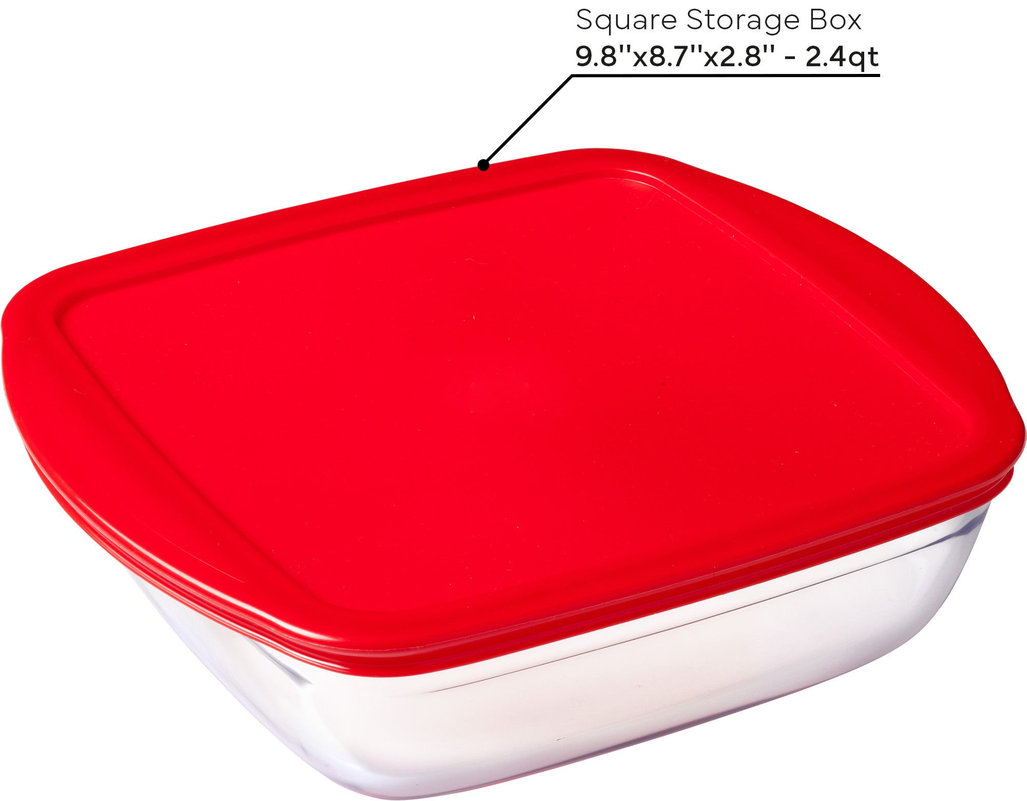 Glass Square Storage Box with Lid