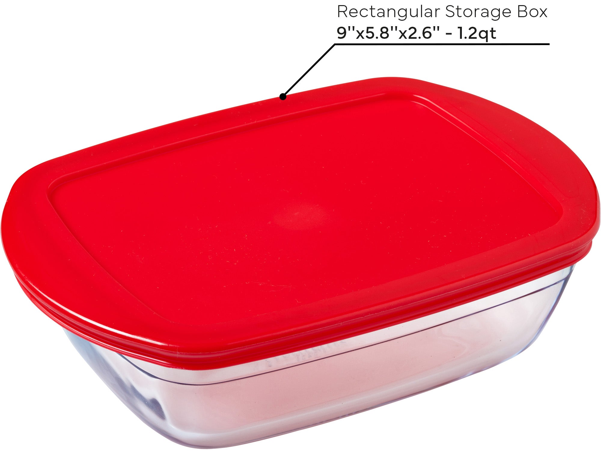 Glass Rectangular Storage Box with Lid