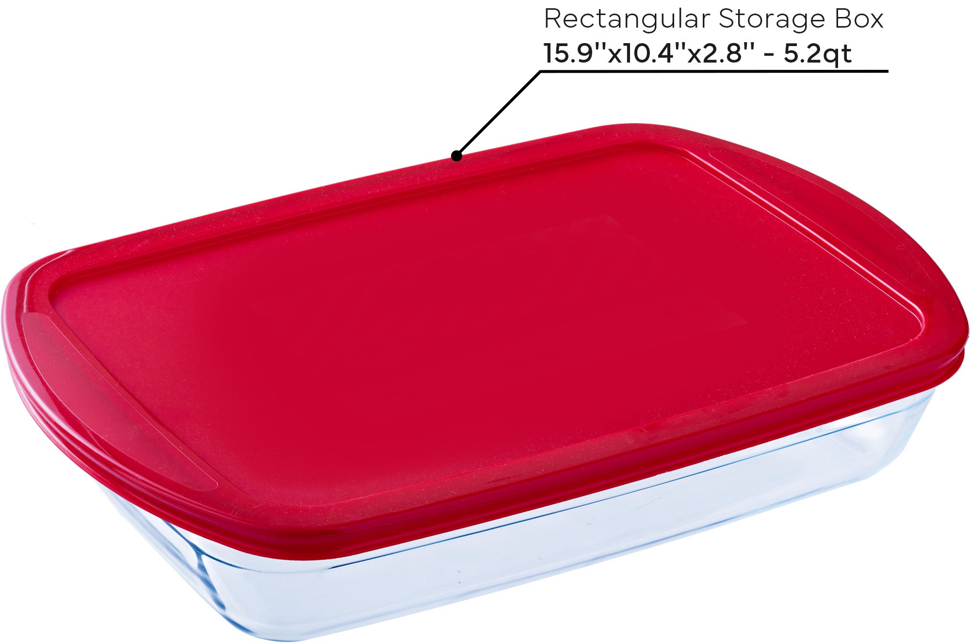 Glass XL Rectangular Roaster with Lid