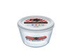 Glass Round storage dish with lid 1,1L