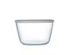 Glass Round storage dish with lid 1,1L
