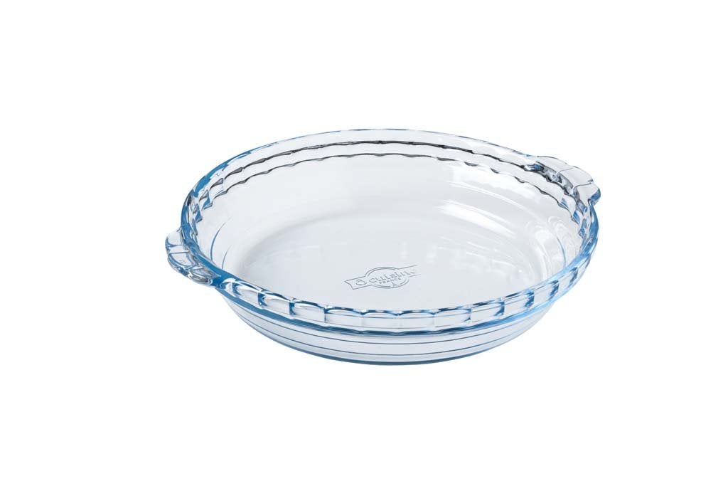 Glass Round cake dish with hand 22cm