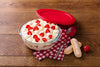 Glass Round storage dish with lid 0,35L