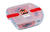 Glass Square storage dish with steam valves