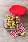 Glass Rectangular storage dish with lid 0,35L