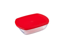 Glass Rectangular storage dish with lid 0,35L