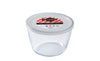 Glass Round storage dish with lid 1,6L