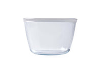 Glass Round storage dish with lid 1,6L